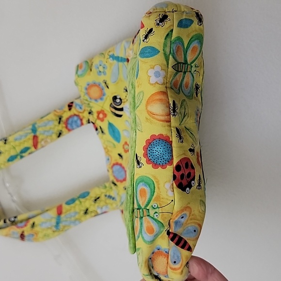 Colorful Insect Print Quilted Fabric Small Purse - Picture 8 of 14
